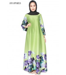 Ombre Bloom Dress Green